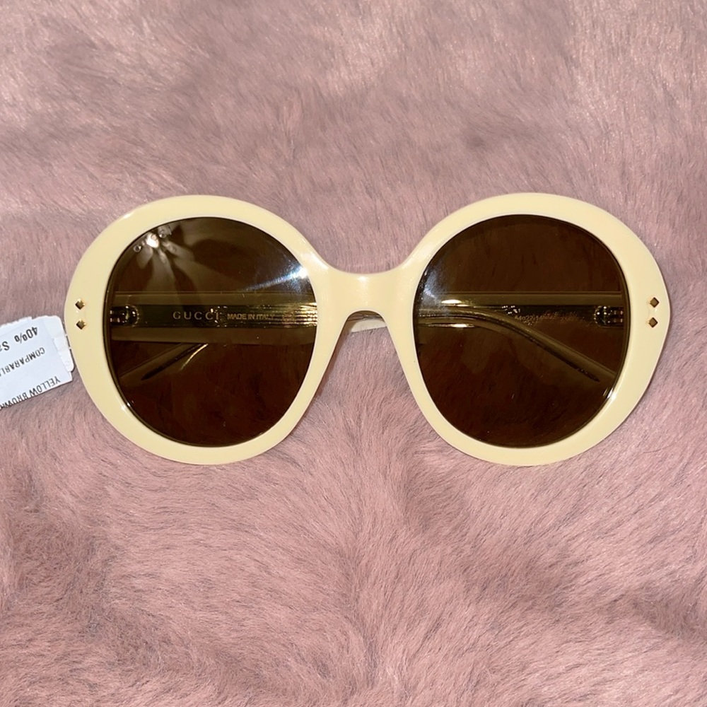 Gucci oversized circular sunglasses
